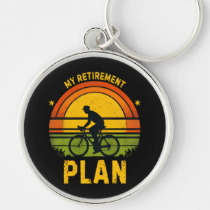 Porte-clés Mon Plan De Retraite Passionné De Cyclisme