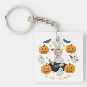 Porte-clés Mon premier Halloween   Mignonne Citrouille et cou