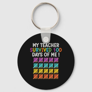 Porte-clés Mon professeur a survécu 100 jours de moi école am