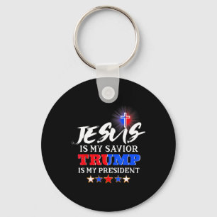 Porte-clés Mon Sauveur Trump Est Mon Président Christian