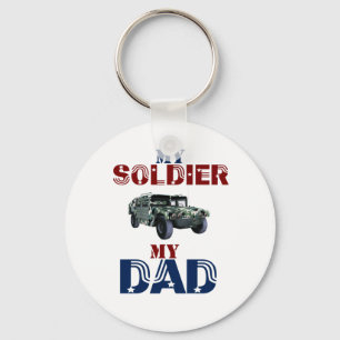 Porte-clés Mon soldat mon papa Hummer