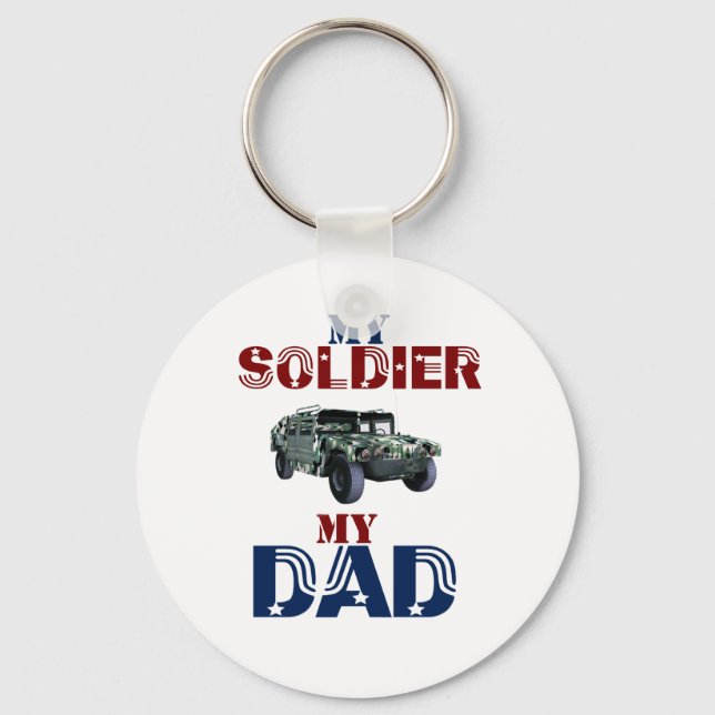 Porte-clés Mon soldat Mon père Hummer (Recto)