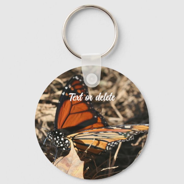 Porte-clés Monarque Papillon Nature Personnalisée (Recto)