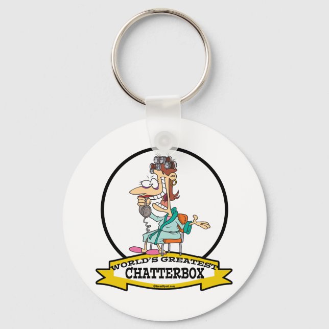 PORTE-CLÉS MONDE LE PLUS GRAND CHATTERBOX WOMEN CARTOON (Recto)