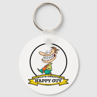 PORTE-CLÉS MONDE LE PLUS GRAND HAPPY HOMME CARTOON