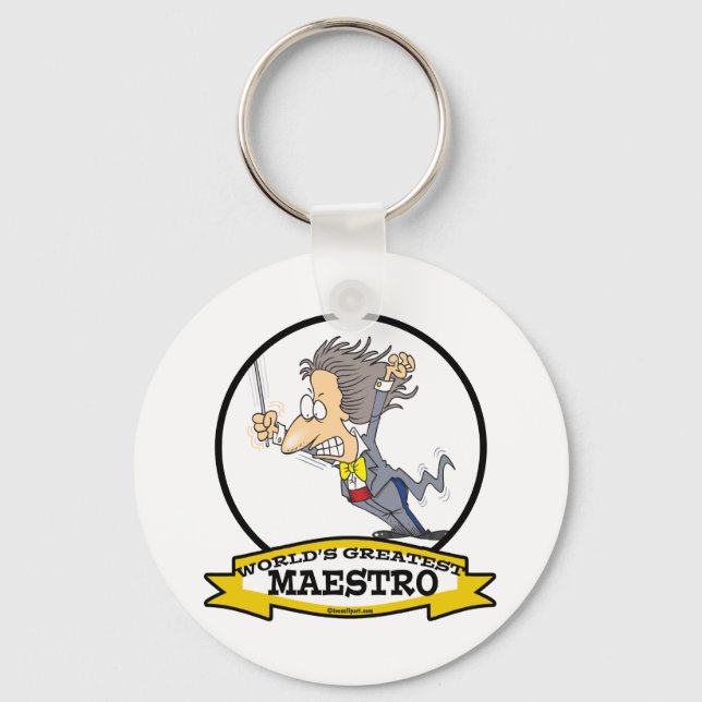 PORTE-CLÉS MONDE LE PLUS GRAND MAESTRO HOMMES CARTOON (Recto)