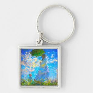 Porte-clés Monet Woman avec un parasol