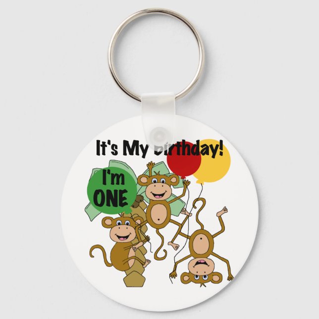 Porte-clés Monkey Shine 1er Anniversaire Tshirts et cadeaux (Recto)