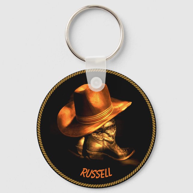 PORTE-CLÉS MONOGRAM COWBOY CASQUETTE & BOOTS (Recto)