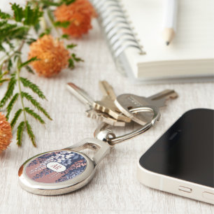 Porte-clés Monogram Marine Rose Wisteria Élégance