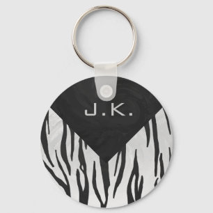 Porte-clés Monogram Tiger Black and White Print
