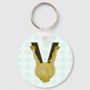 Porte-clés Monogram V Cute Horse Personnalisé