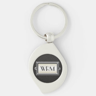 Porte-clés Monogramme 3-Lettre Executive Hommes Personnalisé