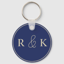 Monogramme Bleu Foncé Et Beige