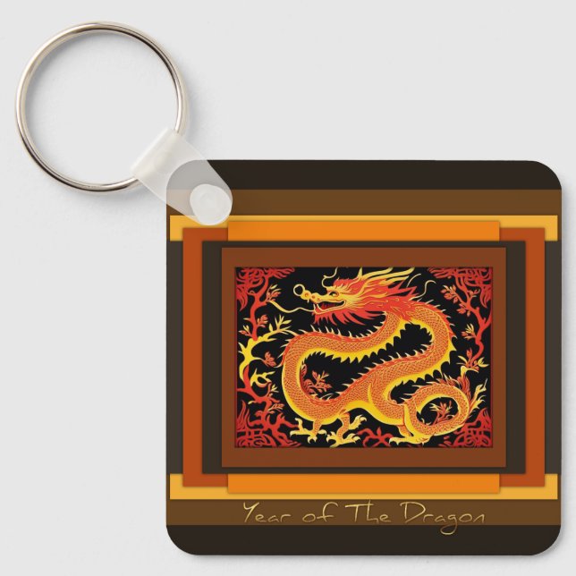 Porte-clés Monogramme chinois du Nouvel An SqK03 (Recto)