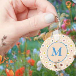Porte-clés Monogramme coloré Souriant Faisée personnalisée