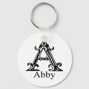 Porte-clés Monogramme de fantaisie : Abby