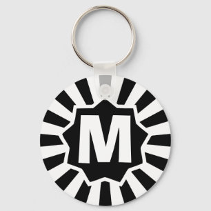 Porte-clés Monogramme de la chaîne de Wham Noir