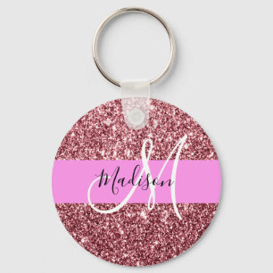 Porte-clés Monogramme de Parties scintillant dorée Glam Blus