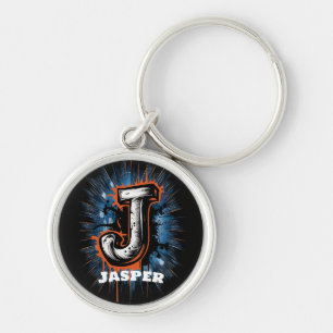 Porte-clés Monogramme de peinture en aérosol urbain "J" perso