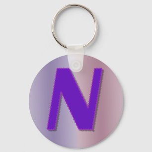 Porte-clés Monogramme de pourpre de N