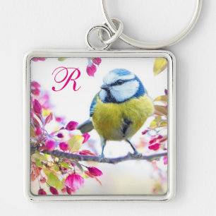 Porte-clés Monogramme d'oiseaux printaniers