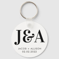 monogramme élégant chocolat mariage faveur classiq