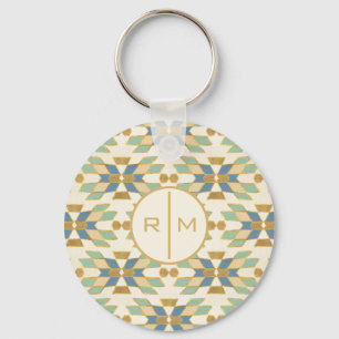 Porte-clés Monogramme  Extérieur Geo Step  Motif tribal
