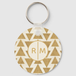 Porte-clés Monogramme  Extérieur Geo Step  Patte géométriq
