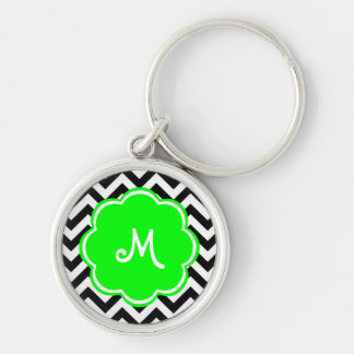 Porte-clés Monogramme fait sur commande vert au néon avec le