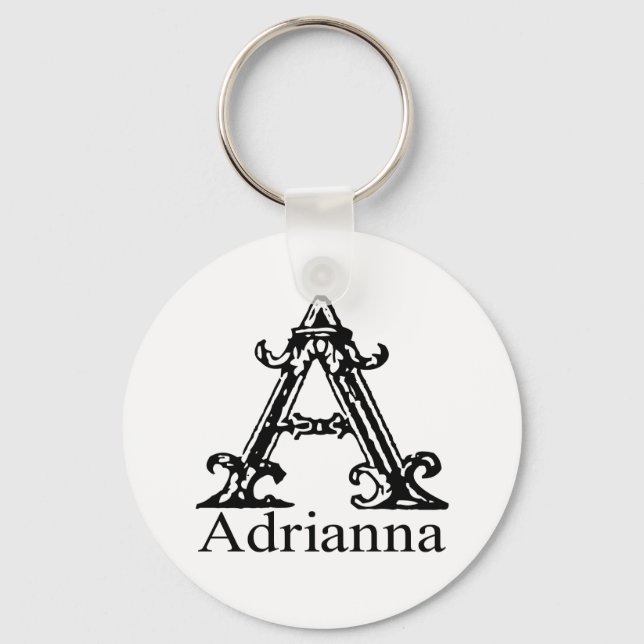 Porte-clés Monogramme fantaisie : Adrianna (Recto)
