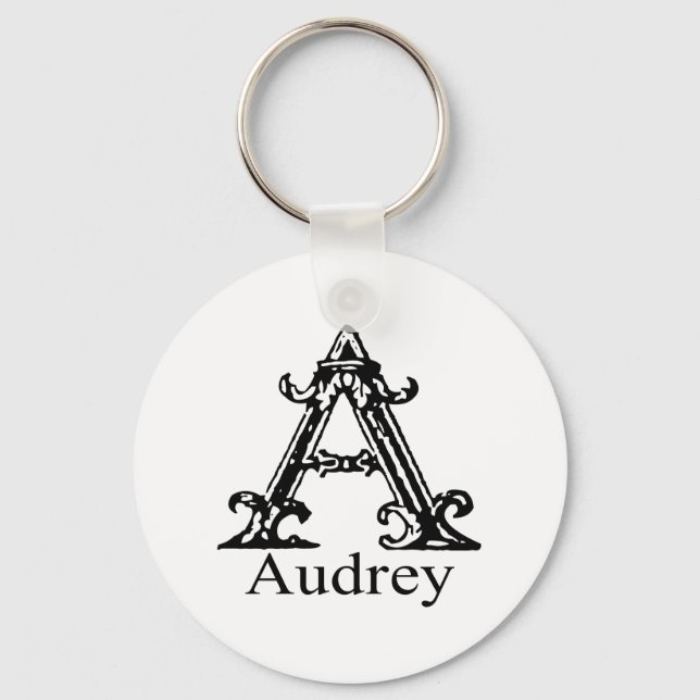 Porte-clés Monogramme fantaisie : Audrey (Recto)