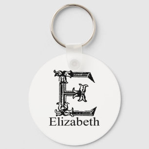 Porte-clés Monogramme fantaisie : Elizabeth