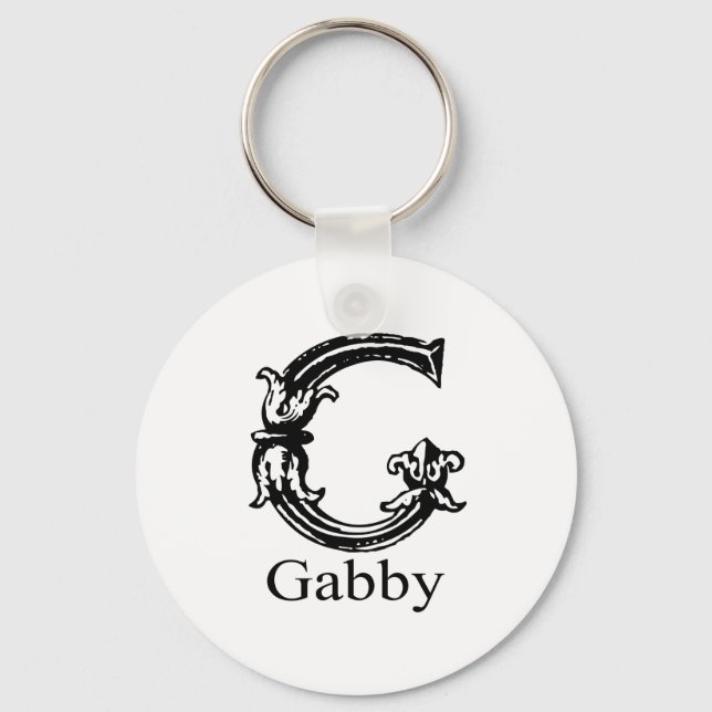 Porte-clés Monogramme fantaisie : Gabby (Recto)