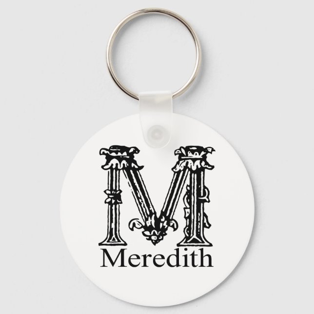 Porte-clés Monogramme fantaisie : Meredith (Recto)