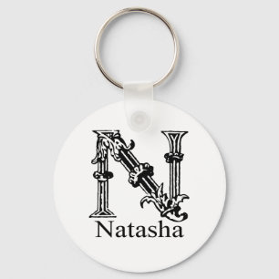 Porte-clés Monogramme fantaisie : Natasha