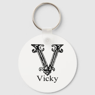 Porte-clés Monogramme fantaisie : Vicky