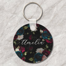 Monogramme Fleur Bloom Turquoise Rouge Foncé