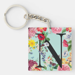 Porte-clés Monogramme floral