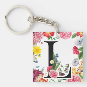 Porte-clés Monogramme floral