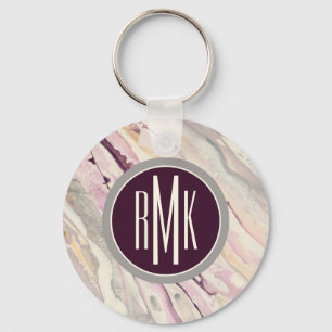 Porte-clés monogramme Flowing