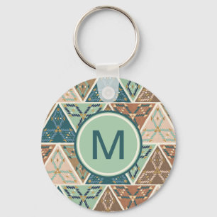 Porte-clés Monogramme   Geo Step extérieur   Motif géométr