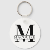 Monogramme gras avec nom | Blanc