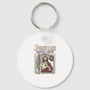 Porte-clés Monogramme initial de Jésus Foi Monogramme initial