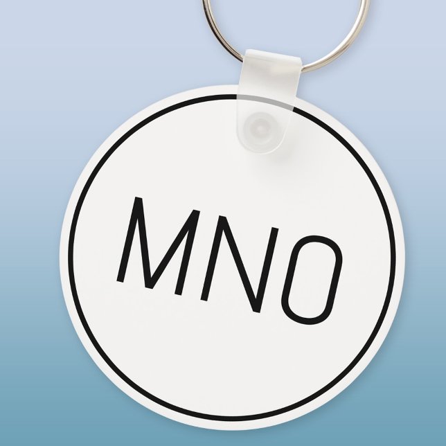 Porte-clés Monogramme initial simple (Simple monogram initial personalized minimalist keychain)