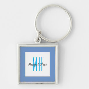 Porte-clés Monogramme moderne Initiales Professional Plain Si