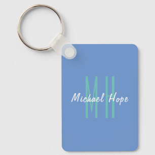 Porte-clés Monogramme moderne Initiales Professional Plain Si