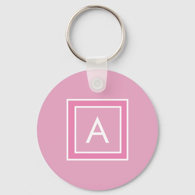 Porte-clés Monogramme moderne personnalisé (Recto)