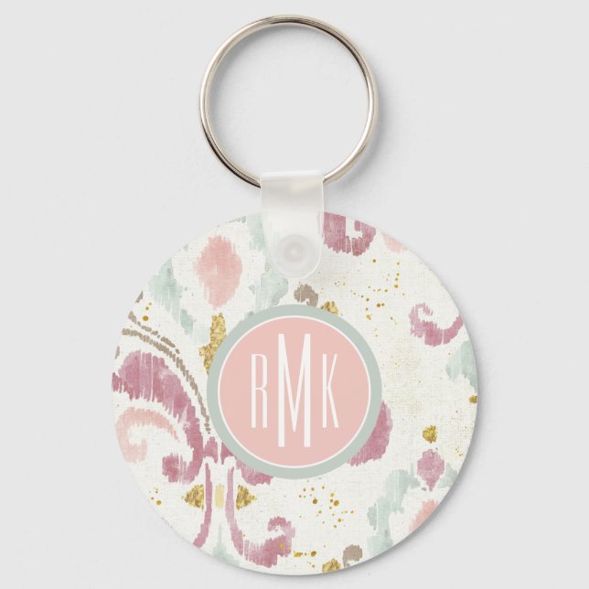 Porte-clés Monogramme | Motif Soft Deco (Recto)