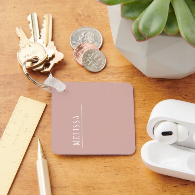Porte-clés monogramme personnalisé, budget rose vif (Bureau)